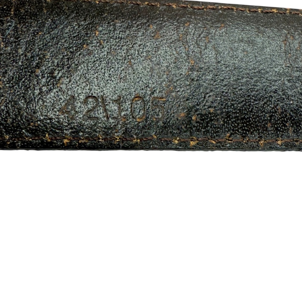 Elegant Brown Leather Belt with Intricate Silver Buckle - Picture 13 of 13